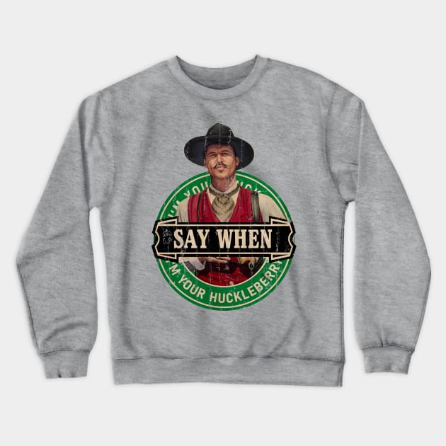 Doc Holiday: "I'm In My Prime." Tombstone Crewneck Sweatshirt by modar siap